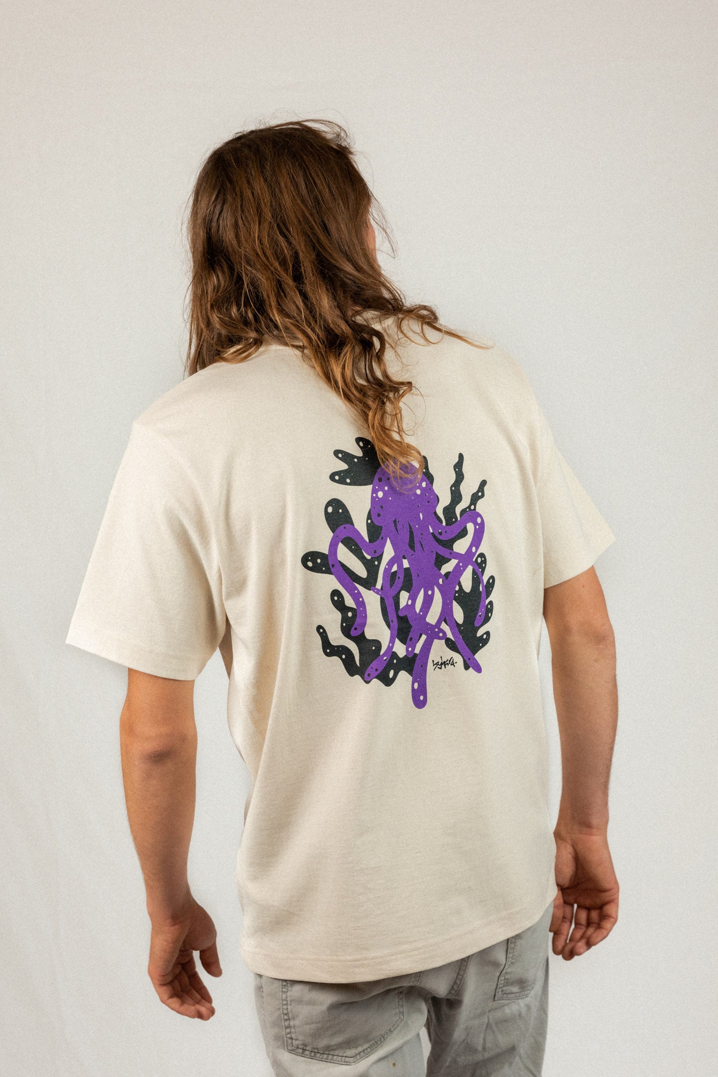 Kyhard - Coral - Jellyfish T-shirt - Natural Raw - Kyhard